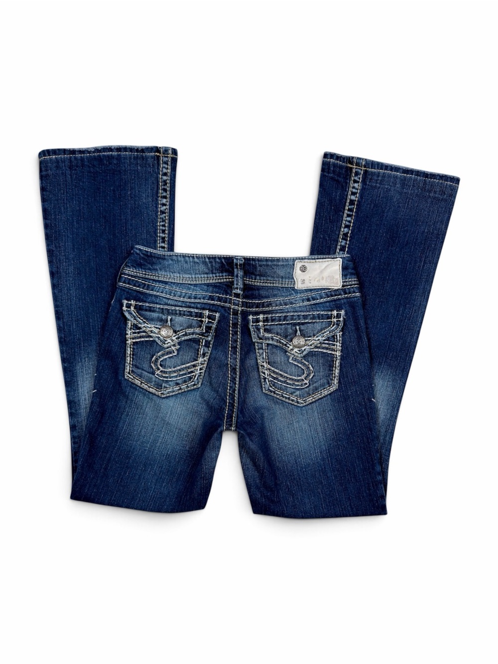 Y2K Low Rise Bootcut Silver Jeans